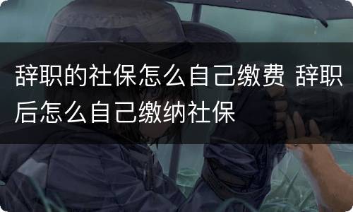 辞职的社保怎么自己缴费 辞职后怎么自己缴纳社保