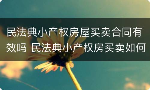 民法典小产权房屋买卖合同有效吗 民法典小产权房买卖如何合法