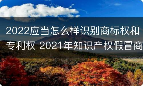 2022应当怎么样识别商标权和专利权 2021年知识产权假冒商标法