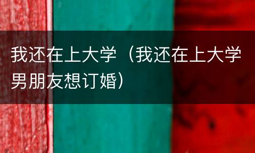 我还在上大学（我还在上大学男朋友想订婚）