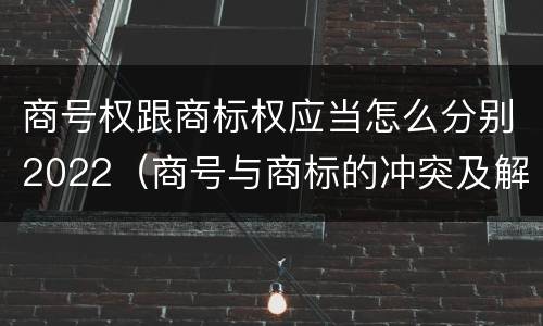 商号权跟商标权应当怎么分别2022（商号与商标的冲突及解决措施）