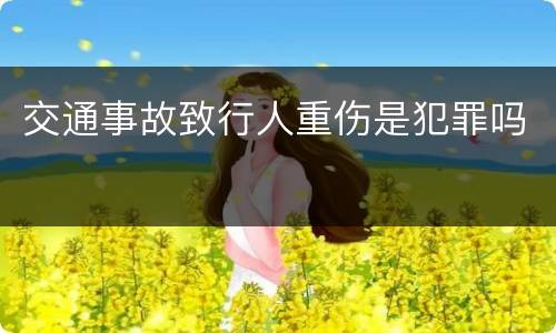 交通事故致行人重伤是犯罪吗