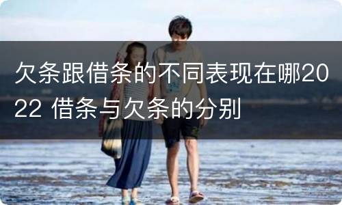 欠条跟借条的不同表现在哪2022 借条与欠条的分别