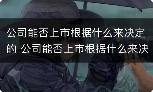 公司能否上市根据什么来决定的 公司能否上市根据什么来决定的股价
