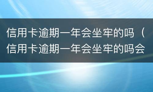 信用卡逾期一年会坐牢的吗（信用卡逾期一年会坐牢的吗会坐牢吗）