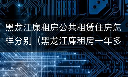 黑龙江廉租房公共租赁住房怎样分别（黑龙江廉租房一年多少钱）