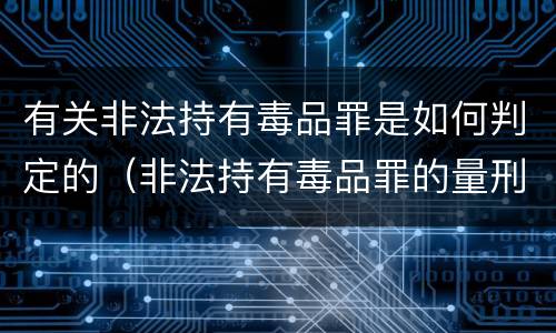 有关非法持有毒品罪是如何判定的（非法持有毒品罪的量刑起点）