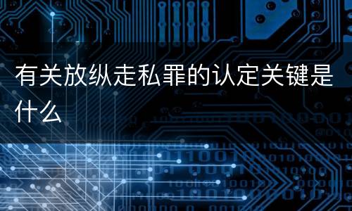 有关放纵走私罪的认定关键是什么