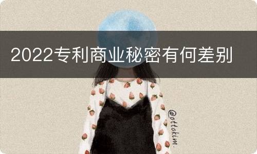 2022专利商业秘密有何差别