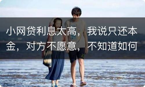 小网贷利息太高，我说只还本金，对方不愿意，不知道如何是好