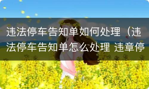 违法停车告知单如何处理（违法停车告知单怎么处理 违章停车）