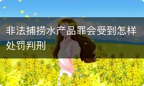 非法捕捞水产品罪会受到怎样处罚判刑