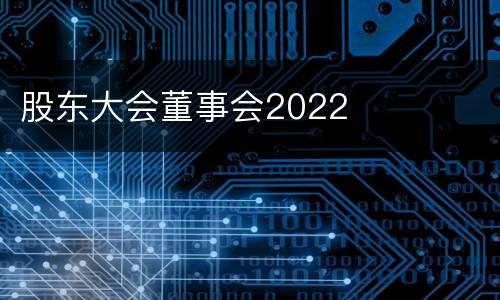 股东大会董事会2022