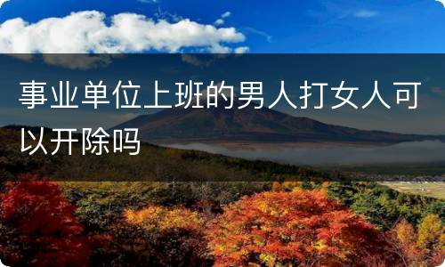 事业单位上班的男人打女人可以开除吗