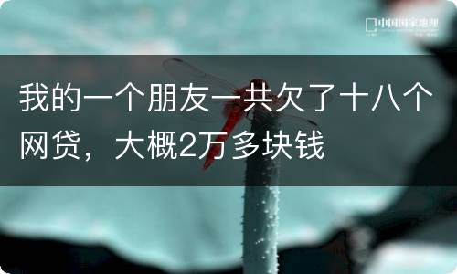 我的一个朋友一共欠了十八个网贷，大概2万多块钱