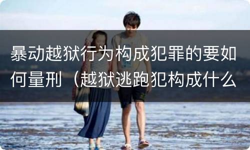 暴动越狱行为构成犯罪的要如何量刑（越狱逃跑犯构成什么罪）
