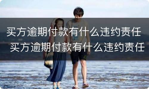 买方逾期付款有什么违约责任 买方逾期付款有什么违约责任嘛