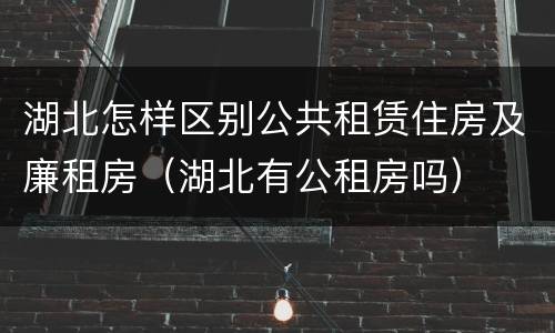 湖北怎样区别公共租赁住房及廉租房（湖北有公租房吗）