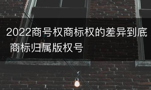 2022商号权商标权的差异到底 商标归属版权号