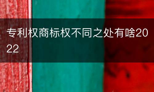 专利权商标权不同之处有啥2022