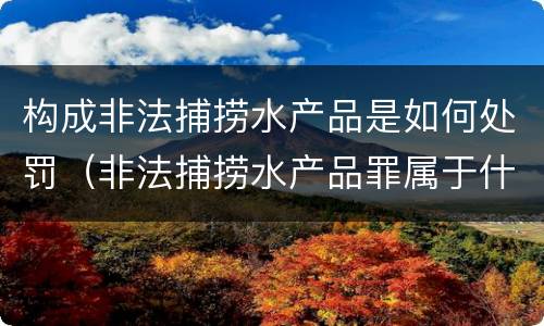 构成非法捕捞水产品是如何处罚（非法捕捞水产品罪属于什么违法行为）