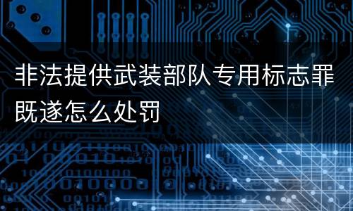 非法提供武装部队专用标志罪既遂怎么处罚