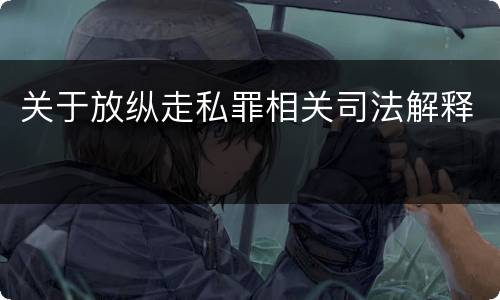 关于放纵走私罪相关司法解释