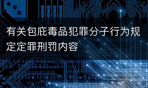 有关包庇毒品犯罪分子行为规定定罪刑罚内容