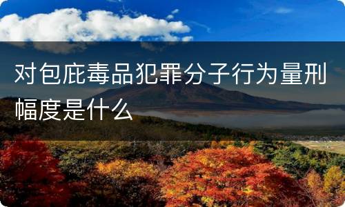 对包庇毒品犯罪分子行为量刑幅度是什么