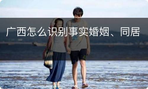 广西怎么识别事实婚姻、同居