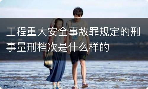 工程重大安全事故罪规定的刑事量刑档次是什么样的