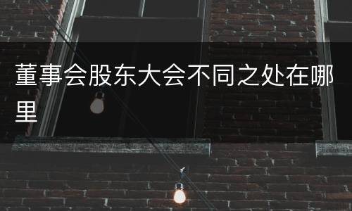 董事会股东大会不同之处在哪里