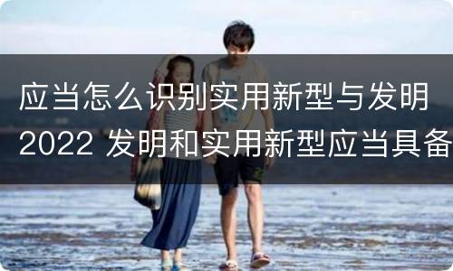 应当怎么识别实用新型与发明2022 发明和实用新型应当具备