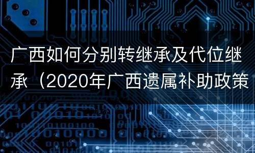 广西如何分别转继承及代位继承（2020年广西遗属补助政策最新）