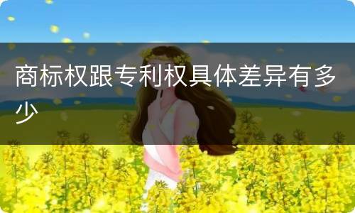 商标权跟专利权具体差异有多少