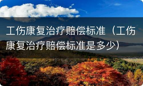 工伤康复治疗赔偿标准（工伤康复治疗赔偿标准是多少）