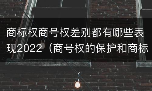 商标权商号权差别都有哪些表现2022（商号权的保护和商标权的保护一样是全国性范围的）