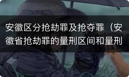 安徽区分抢劫罪及抢夺罪（安徽省抢劫罪的量刑区间和量刑情节）