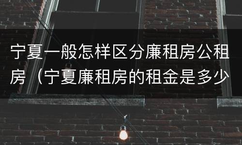 宁夏一般怎样区分廉租房公租房（宁夏廉租房的租金是多少钱）