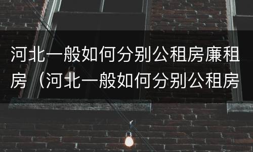 河北一般如何分别公租房廉租房（河北一般如何分别公租房廉租房呢）