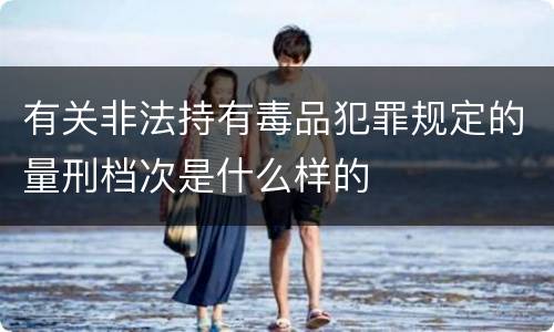 有关非法持有毒品犯罪规定的量刑档次是什么样的