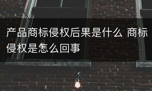 产品商标侵权后果是什么 商标侵权是怎么回事