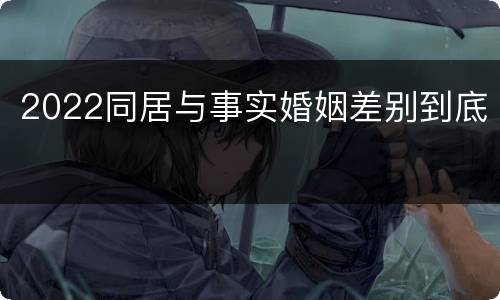2022同居与事实婚姻差别到底