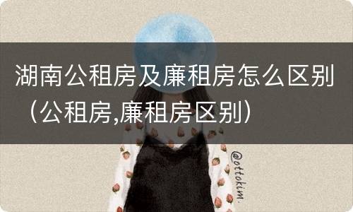 湖南公租房及廉租房怎么区别（公租房,廉租房区别）