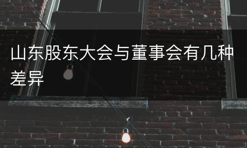 山东股东大会与董事会有几种差异
