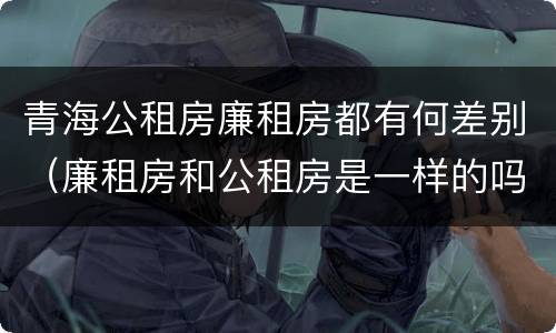 青海公租房廉租房都有何差别（廉租房和公租房是一样的吗）