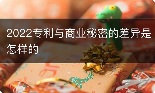2022专利与商业秘密的差异是怎样的