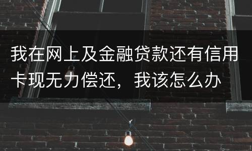 我在网上及金融贷款还有信用卡现无力偿还，我该怎么办