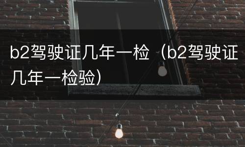 b2驾驶证几年一检（b2驾驶证几年一检验）