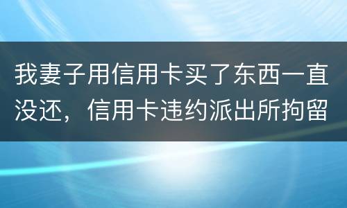 我妻子用信用卡买了东西一直没还，信用卡违约派出所拘留多久